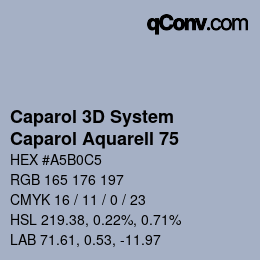 Color code: Caparol 3D System - Caparol Aquarell 75 | qconv.com