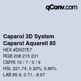 Farbcode: Caparol 3D System - Caparol Aquarell 85 | qconv.com