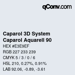 Code couleur: Caparol 3D System - Caparol Aquarell 90 | qconv.com