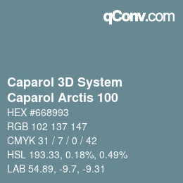 Color code: Caparol 3D System - Caparol Arctis 100 | qconv.com