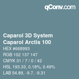 Color code: Caparol 3D System - Caparol Arctis 100 | qconv.com