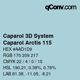 Farbcode: Caparol 3D System - Caparol Arctis 115 | qconv.com