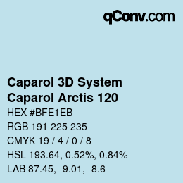 Color code: Caparol 3D System - Caparol Arctis 120 | qconv.com