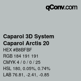 Color code: Caparol 3D System - Caparol Arctis 20 | qconv.com