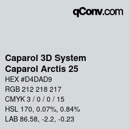 Color code: Caparol 3D System - Caparol Arctis 25 | qconv.com