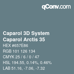 Color code: Caparol 3D System - Caparol Arctis 35 | qconv.com