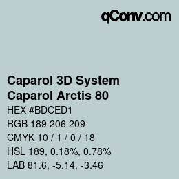 Farbcode: Caparol 3D System - Caparol Arctis 80 | qconv.com
