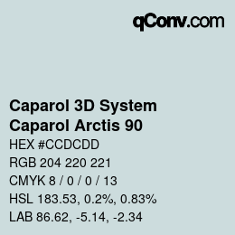 颜色代码: Caparol 3D System - Caparol Arctis 90 | qconv.com