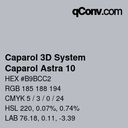 Color code: Caparol 3D System - Caparol Astra 10 | qconv.com