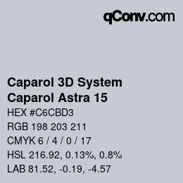 Color code: Caparol 3D System - Caparol Astra 15 | qconv.com