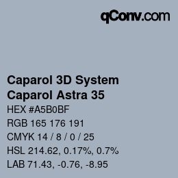 Color code: Caparol 3D System - Caparol Astra 35 | qconv.com