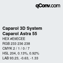 Color code: Caparol 3D System - Caparol Astra 55 | qconv.com