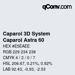 Color code: Caparol 3D System - Caparol Astra 60 | qconv.com