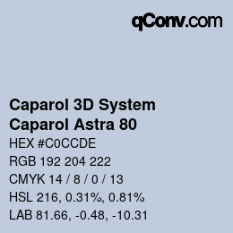 Color code: Caparol 3D System - Caparol Astra 80 | qconv.com