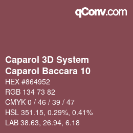 Código de color: Caparol 3D System - Caparol Baccara 10 | qconv.com