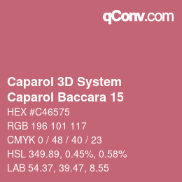 颜色代码: Caparol 3D System - Caparol Baccara 15 | qconv.com