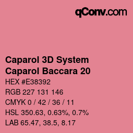 颜色代码: Caparol 3D System - Caparol Baccara 20 | qconv.com