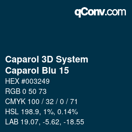 颜色代码: Caparol 3D System - Caparol Blu 15 | qconv.com