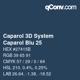 Color code: Caparol 3D System - Caparol Blu 25 | qconv.com