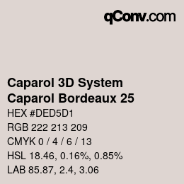 カラーコード: Caparol 3D System - Caparol Bordeaux 25 | qconv.com