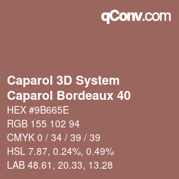 Código de color: Caparol 3D System - Caparol Bordeaux 40 | qconv.com