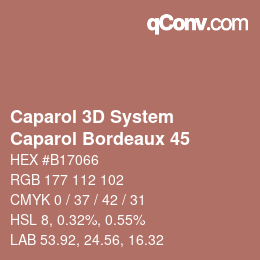 Color code: Caparol 3D System - Caparol Bordeaux 45 | qconv.com