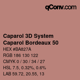 Código de color: Caparol 3D System - Caparol Bordeaux 50 | qconv.com