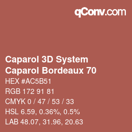 カラーコード: Caparol 3D System - Caparol Bordeaux 70 | qconv.com