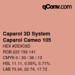 Color code: Caparol 3D System - Caparol Cameo 105 | qconv.com