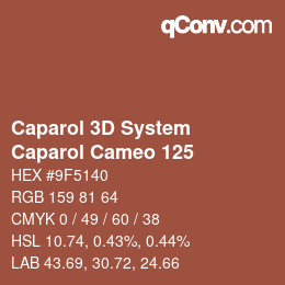 Color code: Caparol 3D System - Caparol Cameo 125 | qconv.com