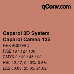 Color code: Caparol 3D System - Caparol Cameo 135 | qconv.com