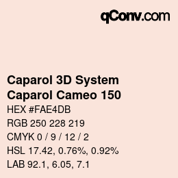 Color code: Caparol 3D System - Caparol Cameo 150 | qconv.com