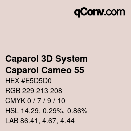 Farbcode: Caparol 3D System - Caparol Cameo 55 | qconv.com