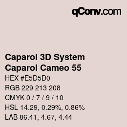 カラーコード: Caparol 3D System - Caparol Cameo 55 | qconv.com