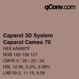 Código de color: Caparol 3D System - Caparol Cameo 70 | qconv.com