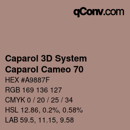 颜色代码: Caparol 3D System - Caparol Cameo 70 | qconv.com