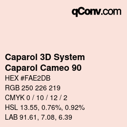 颜色代码: Caparol 3D System - Caparol Cameo 90 | qconv.com