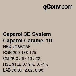 Color code: Caparol 3D System - Caparol Caramel 10 | qconv.com