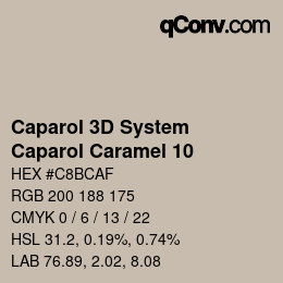 Código de color: Caparol 3D System - Caparol Caramel 10 | qconv.com