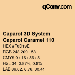 Color code: Caparol 3D System - Caparol Caramel 110 | qconv.com
