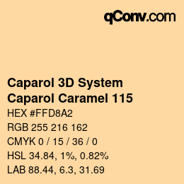 颜色代码: Caparol 3D System - Caparol Caramel 115 | qconv.com