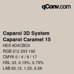 カラーコード: Caparol 3D System - Caparol Caramel 15 | qconv.com