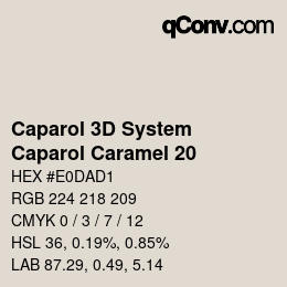 カラーコード: Caparol 3D System - Caparol Caramel 20 | qconv.com