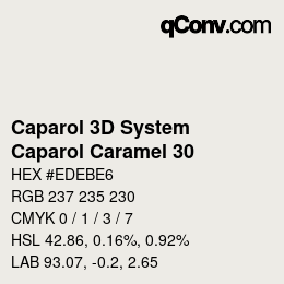 Color code: Caparol 3D System - Caparol Caramel 30 | qconv.com