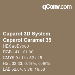 Color code: Caparol 3D System - Caparol Caramel 35 | qconv.com