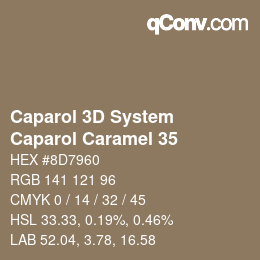 Color code: Caparol 3D System - Caparol Caramel 35 | qconv.com