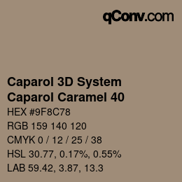 Color code: Caparol 3D System - Caparol Caramel 40 | qconv.com