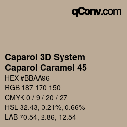颜色代码: Caparol 3D System - Caparol Caramel 45 | qconv.com