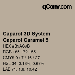 Color code: Caparol 3D System - Caparol Caramel 5 | qconv.com