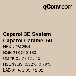 Color code: Caparol 3D System - Caparol Caramel 50 | qconv.com